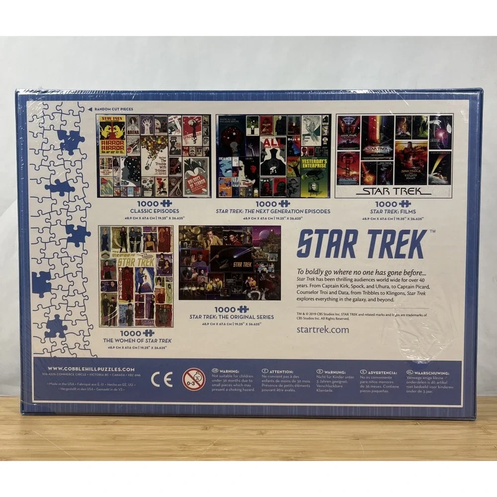 Star Trek Original Series Cobble Hill 1000 Piece Puzzle & Poster NEW Sealed 2019